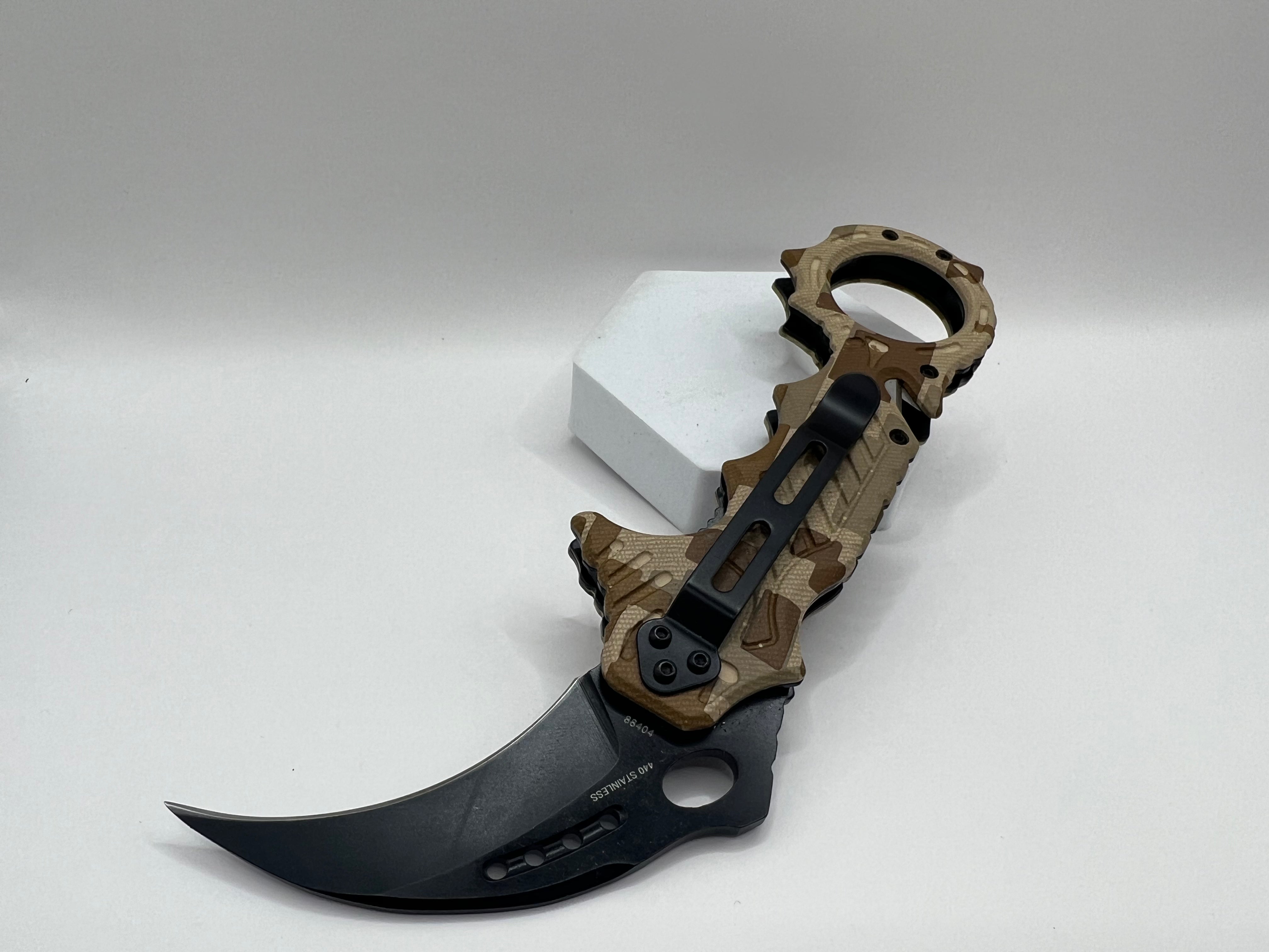 BlackField DESERT THORN - Federunterstütztes Rescue-Karambit-Taschenmesser