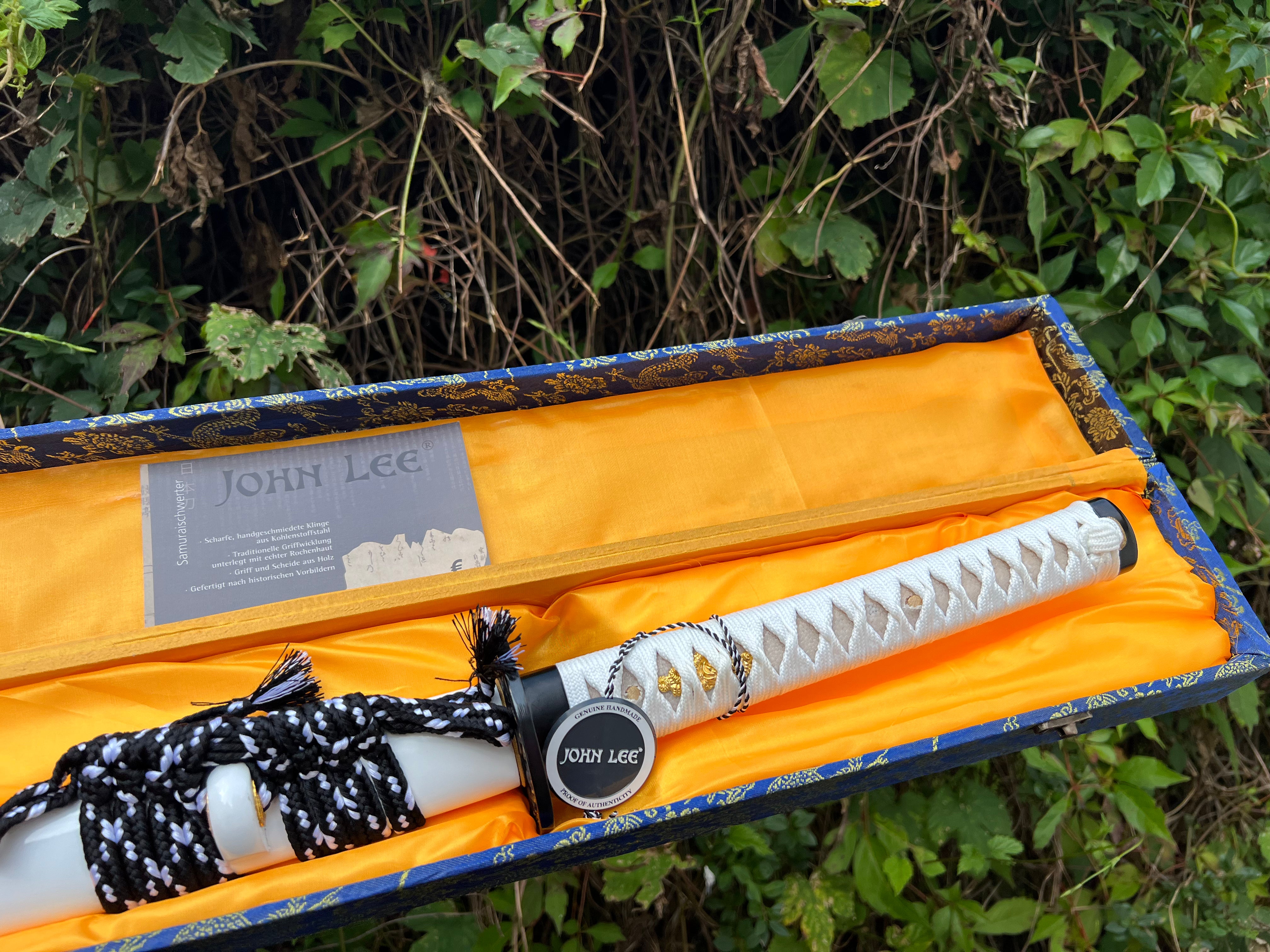 John Lee Shiro Katana - Eleganz in Weiß (White Bride Katana)(Kampfbereit und Handgeschmiedet)