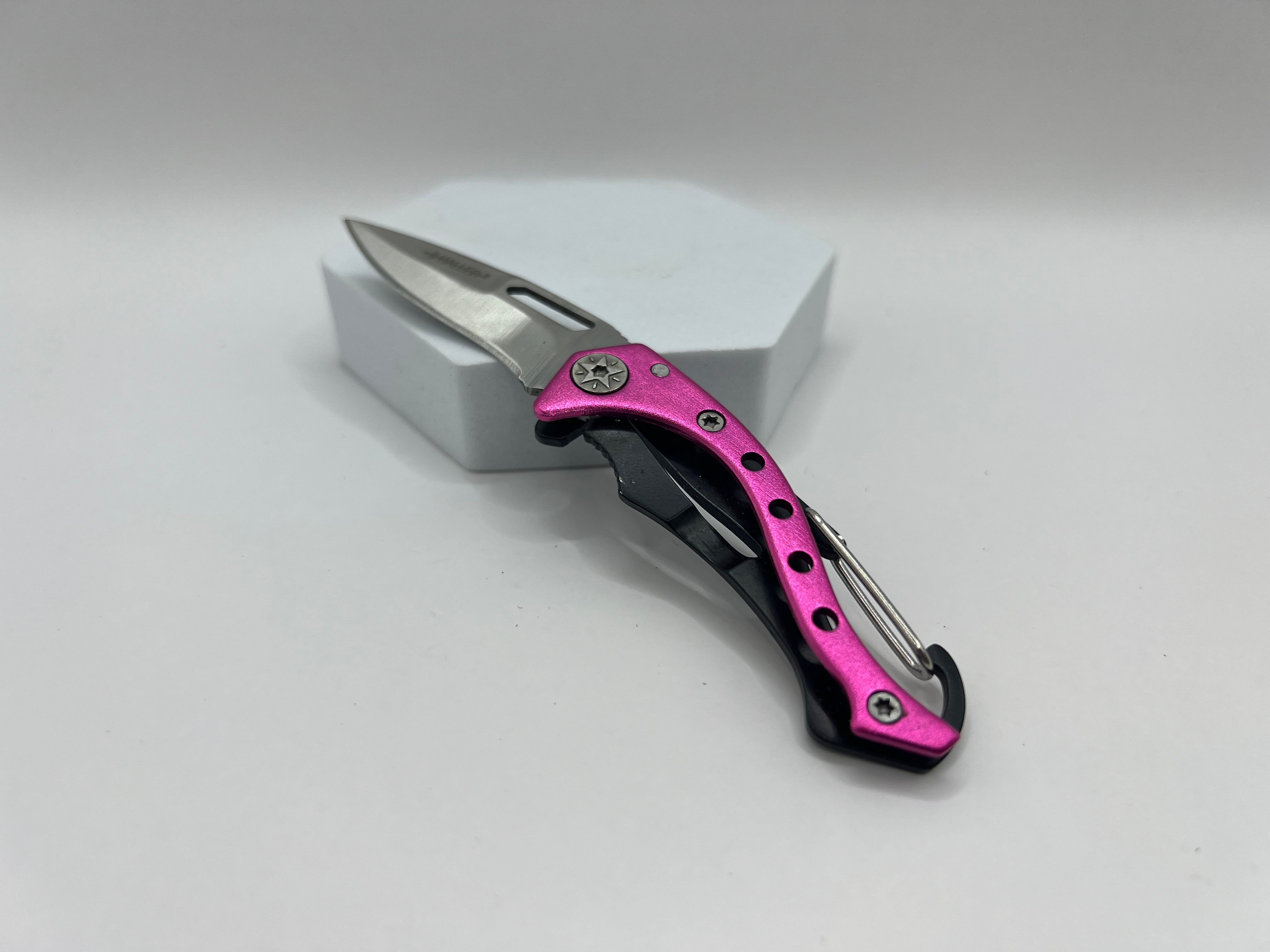 Praktisches Mini Taschenmesser mit Karabiner - Immer griffbereit!