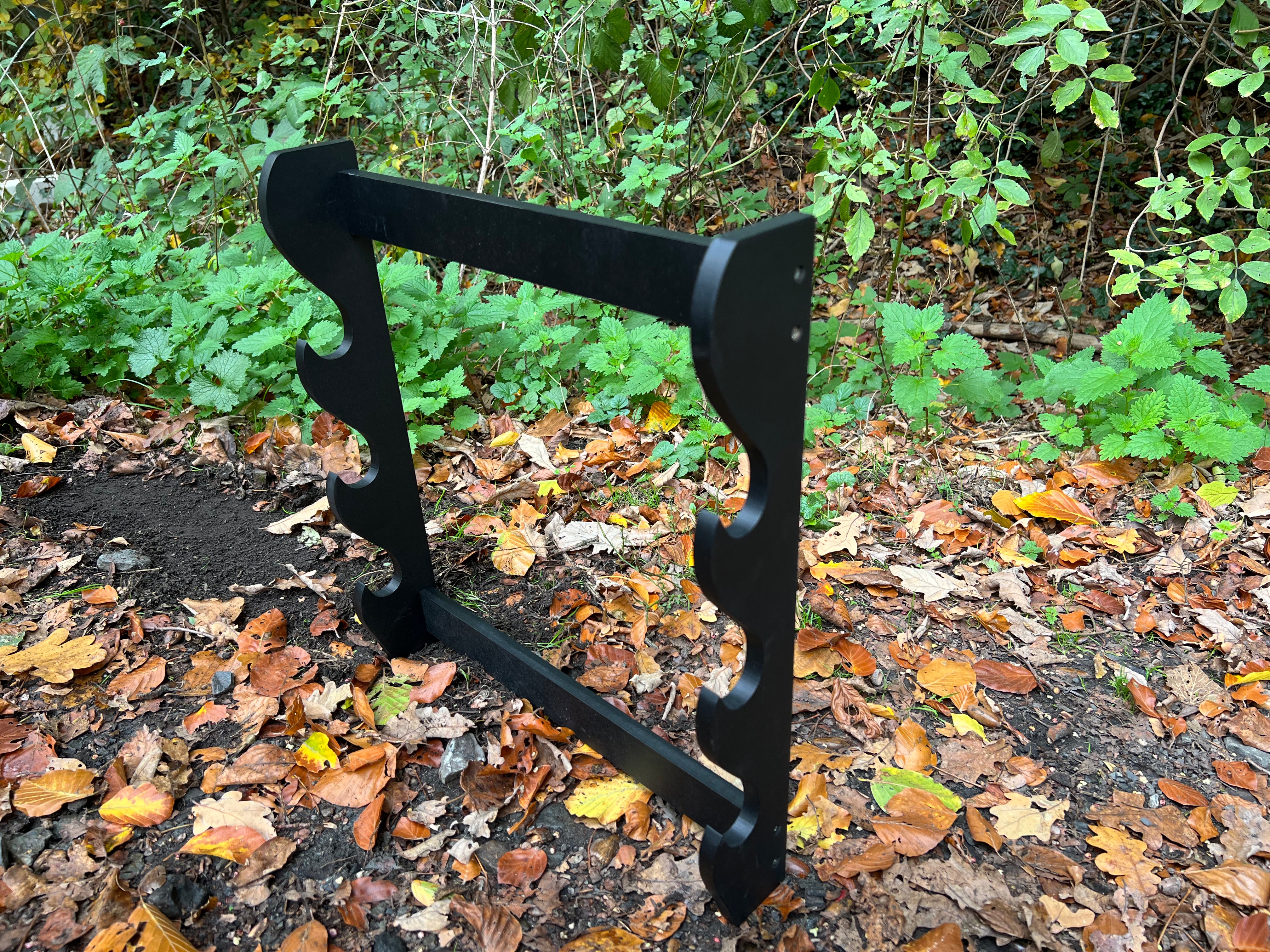 Wandhalterung für 3 Katanas aus Holz