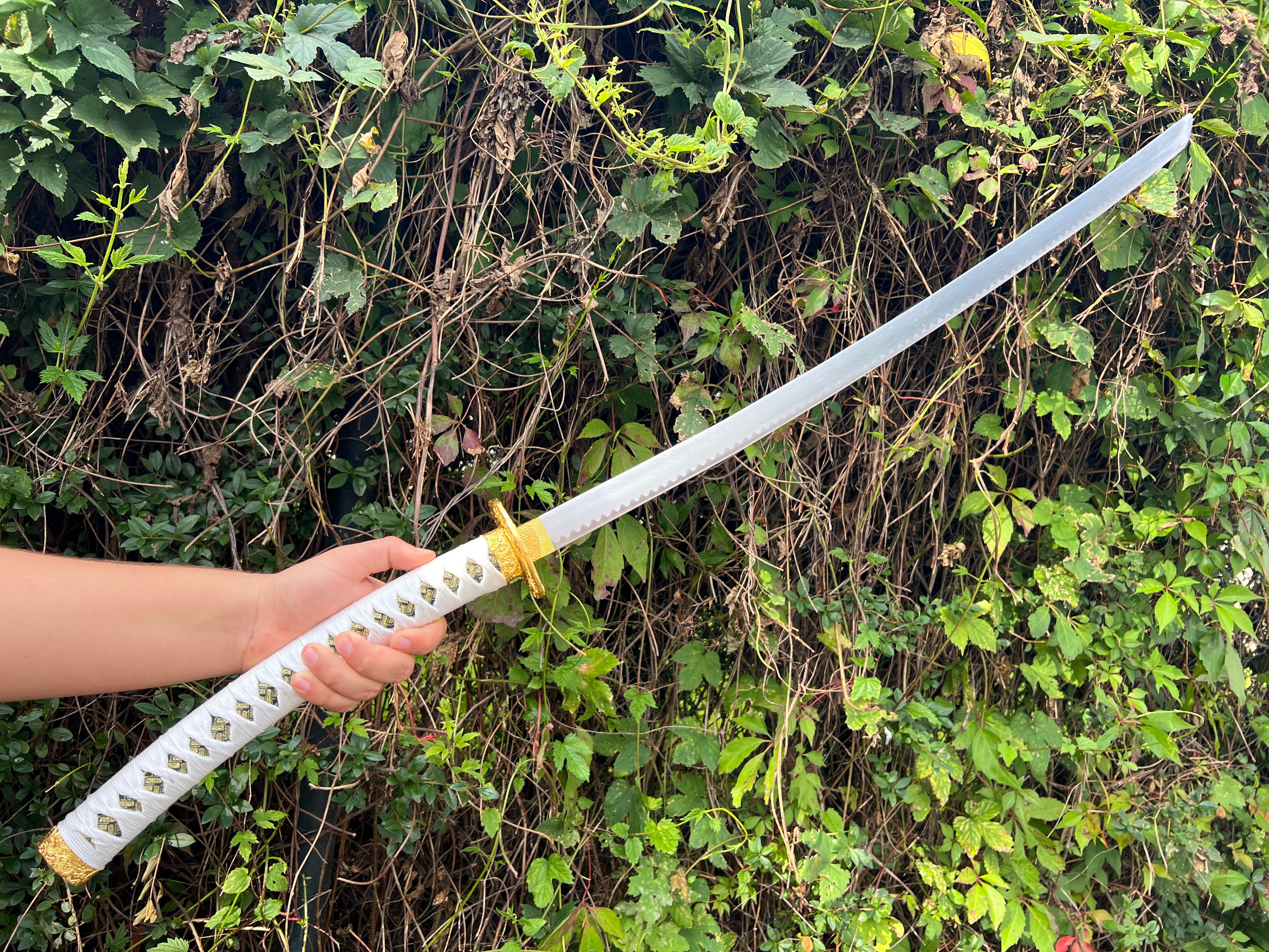 Deko Katana Gold/Weiß